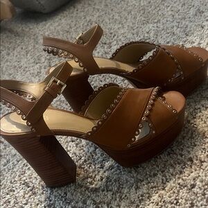 Michael Kors Tan Platform Heels